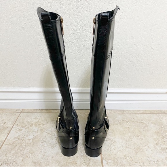 Tory Burch Brita black leather riding boots size 5.5 - Picture 9 of 11